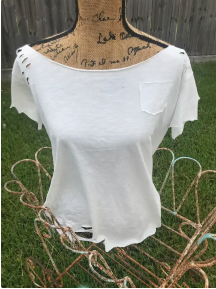 Tattered Ripped Tee - Multiple colors /sizes