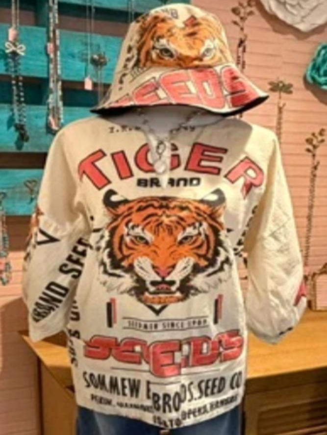 🐅 Kathmandu ImportsWild Spirit Tiger Graphic Top-Boho Boutique Top