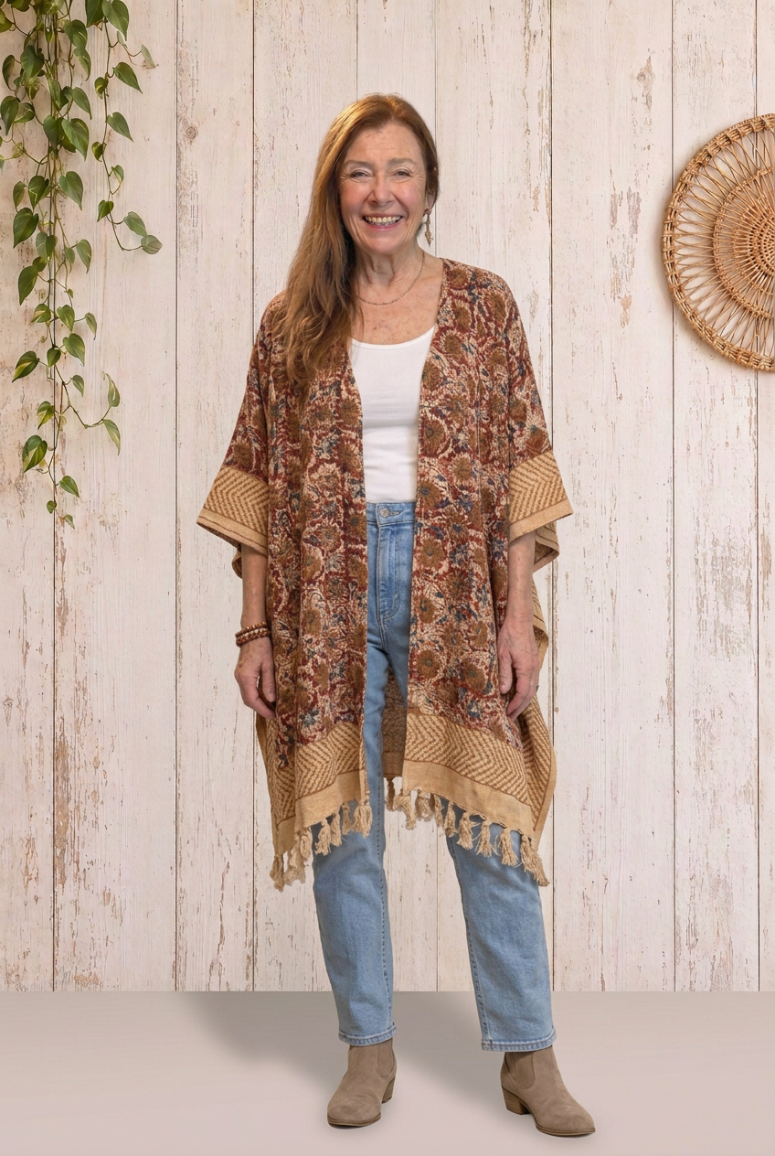 Fall Breeze Kimono– Bohemian Open Front Layering Cardigan | Boho Boutique Clothing