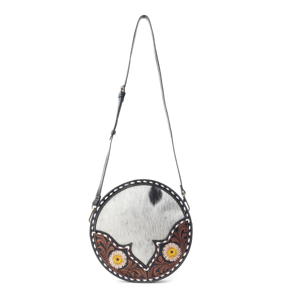 Myra Bag - FLAX BLOSSOM ROUND BAG