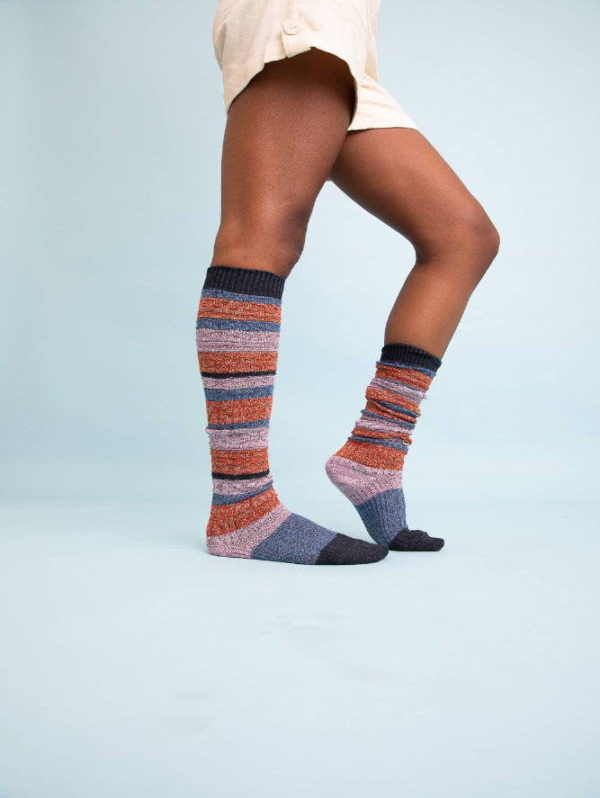 Leto Accessories - Boho Stripe Boot Socks - Perfect Fall Gift