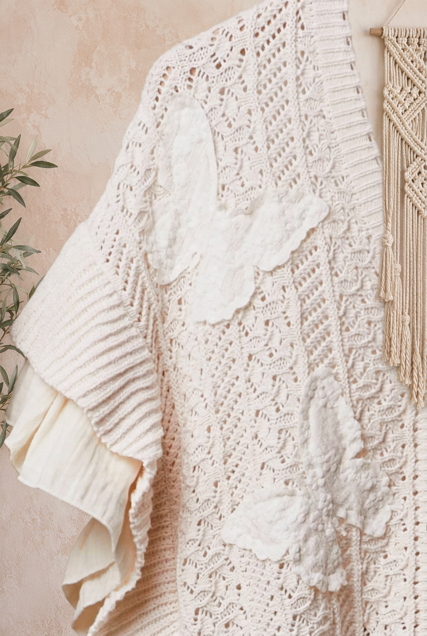 Cardigan detail 2 with beige backdrop