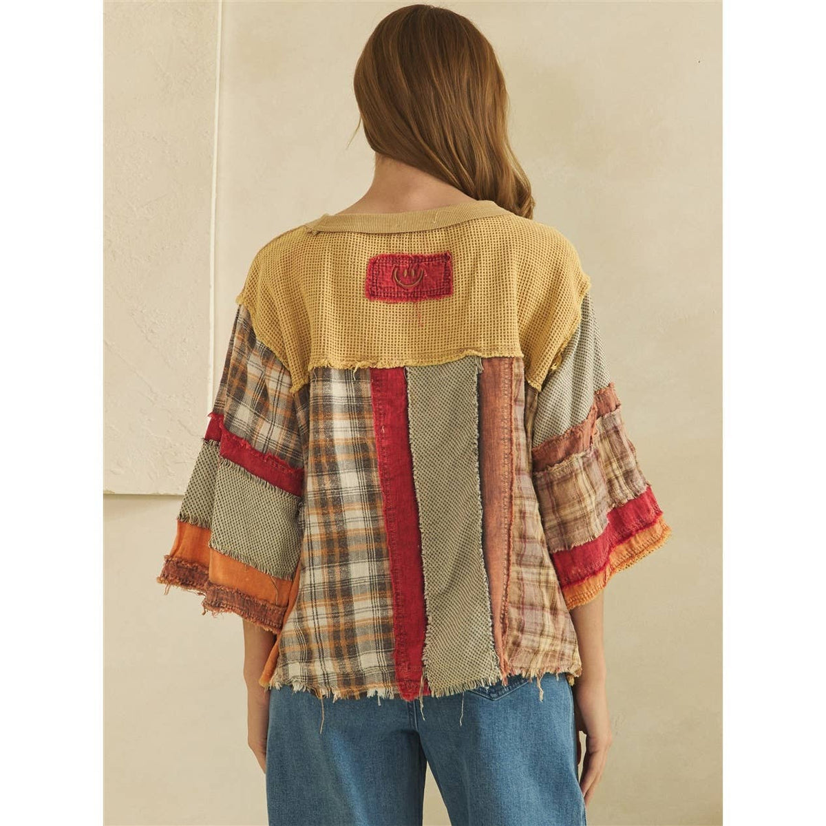 Oli&Hali - WASHED FABRIC MIX COLOR BLOCK TOP