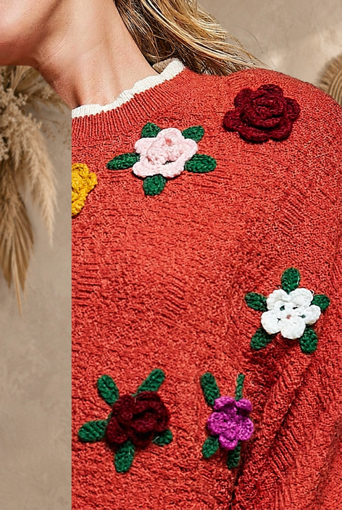 Crochet flower detail