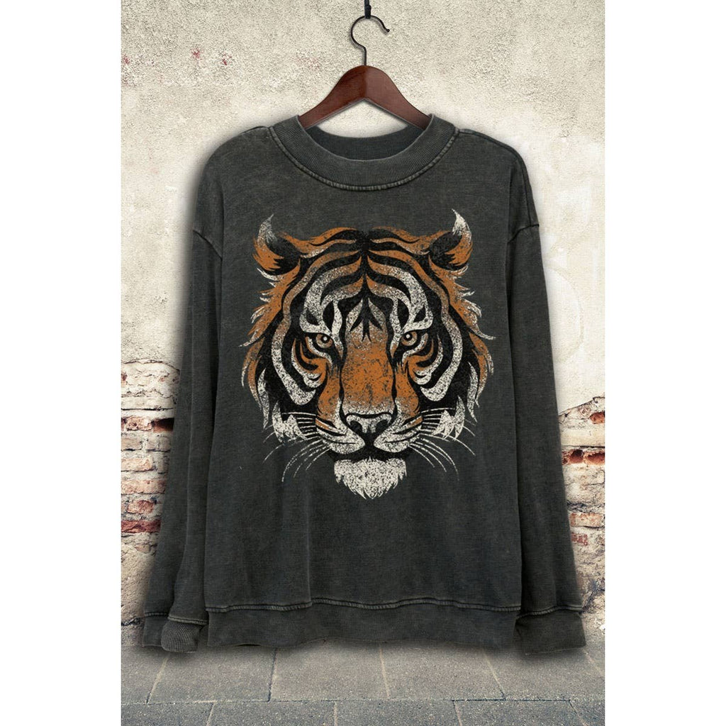 TIGER BIG FACE GRAPHIC SWEATSHIRTS