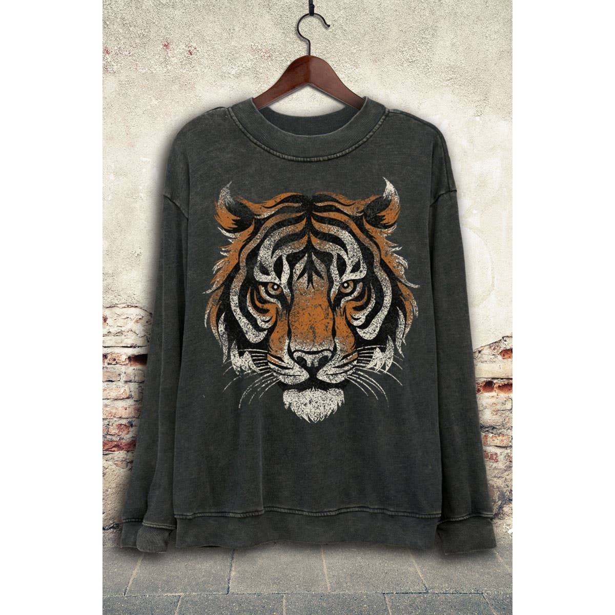 TIGER BIG FACE GRAPHIC SWEATSHIRTS