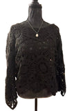 Crochet Lace Top – Midnight Bloom