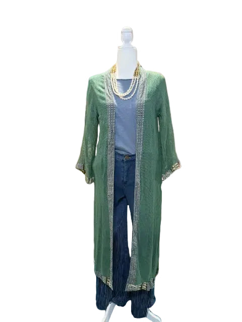 Cotton Kimono – Emerald Drift