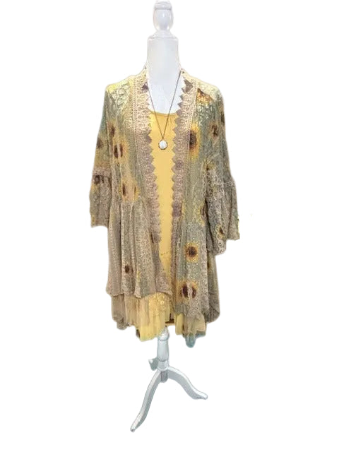 Lace Kimono – Sunflower Whisper