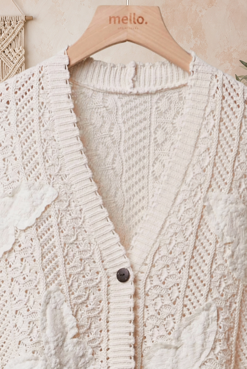 Neckline detail with beige backdrop