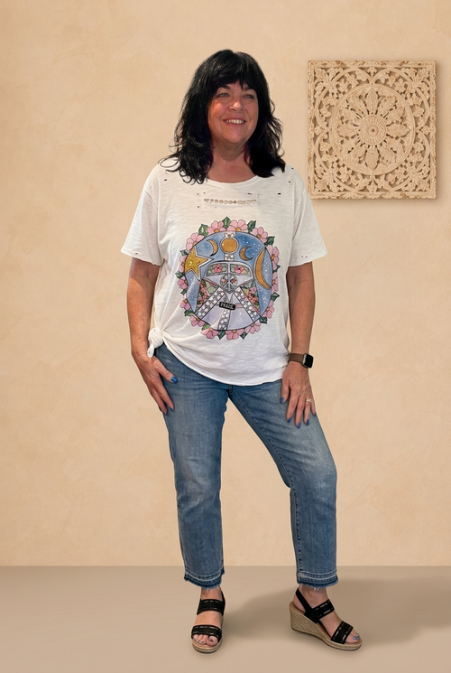 Peace-bus shirt preview using the supplied model’s face